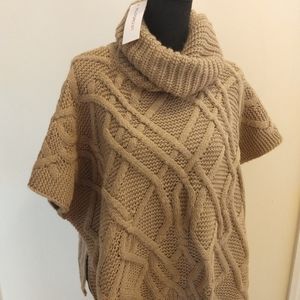 Liz Claiborne Cowl Neck Casual Sweater Cape